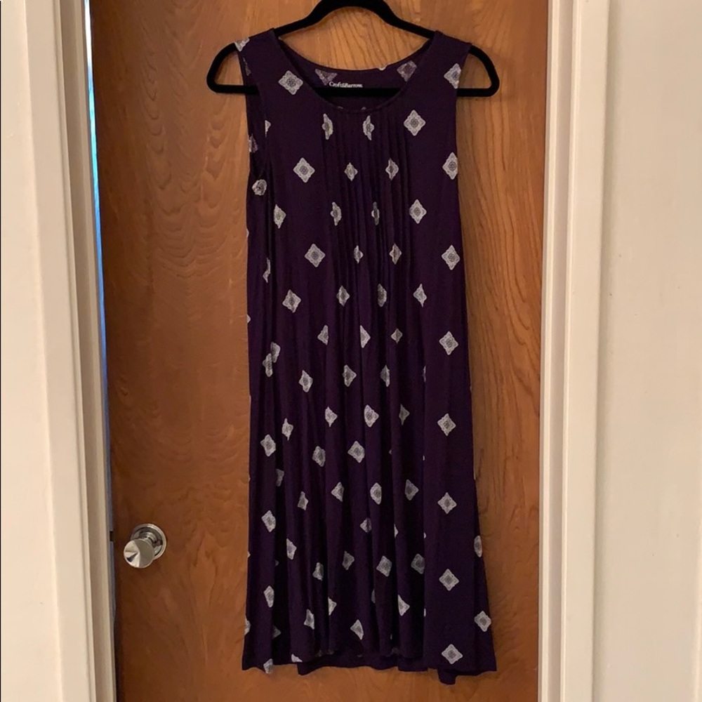 Navy blue sleeveless dress